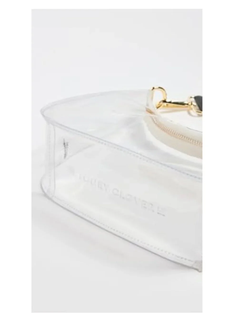 Clear Vinyl Crossbody Bag with Adjustable Strap